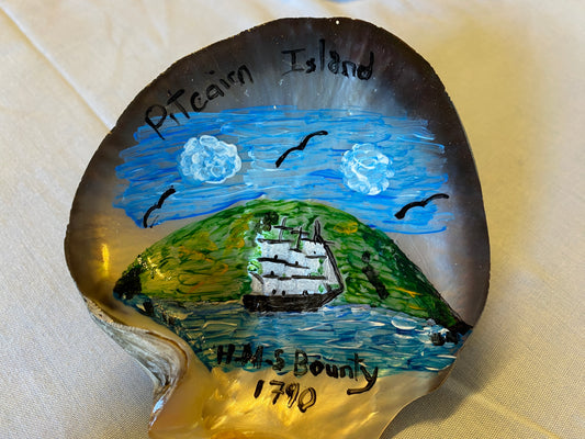 Hand Painted Mother of Pearl Shell